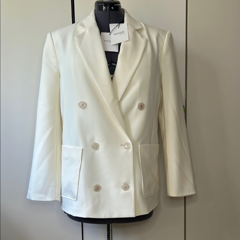 NWT MAYSON THÉ LABEL DOUBLE BREASTED BLAZER SZ 12